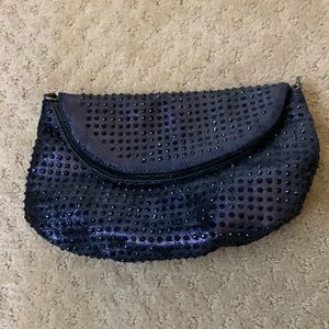 Crystal clutch with strap. Deuce lux brand